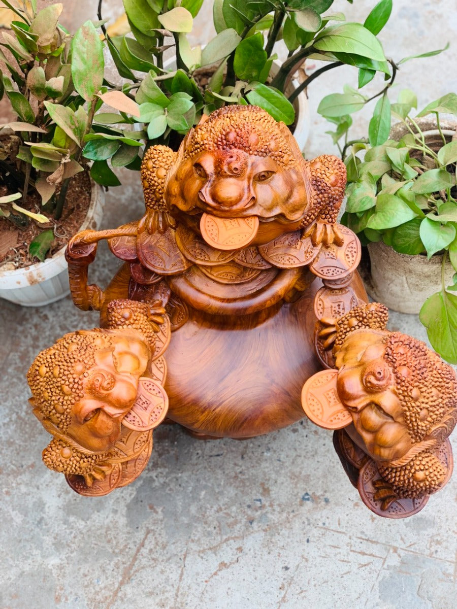 Tam Thiềm Thừ Trấn Chum  Tài Lộc  Gỗ Hương Cao 48