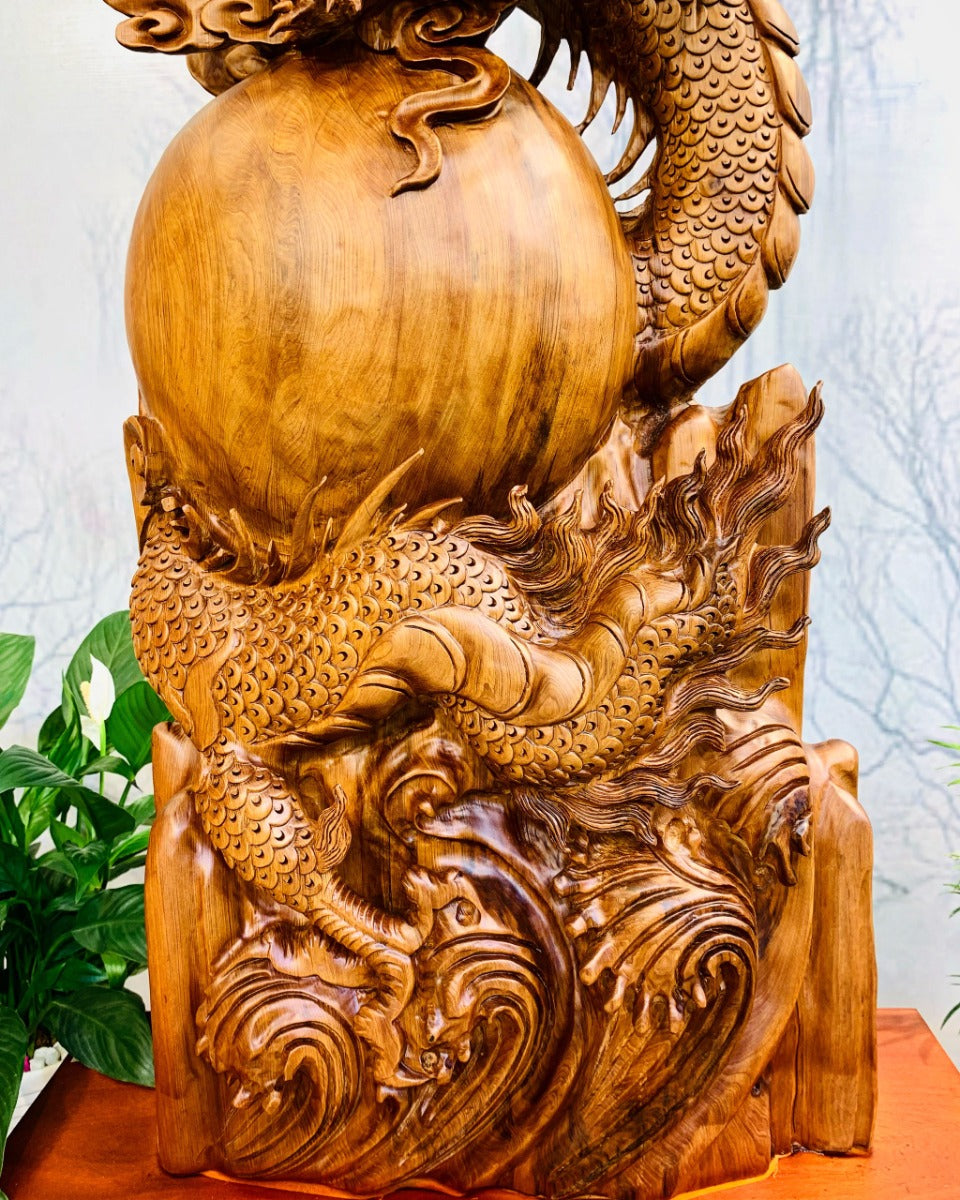 Tượng Rồng - Nhất Long Gỗ Ngọc Am Đỏ