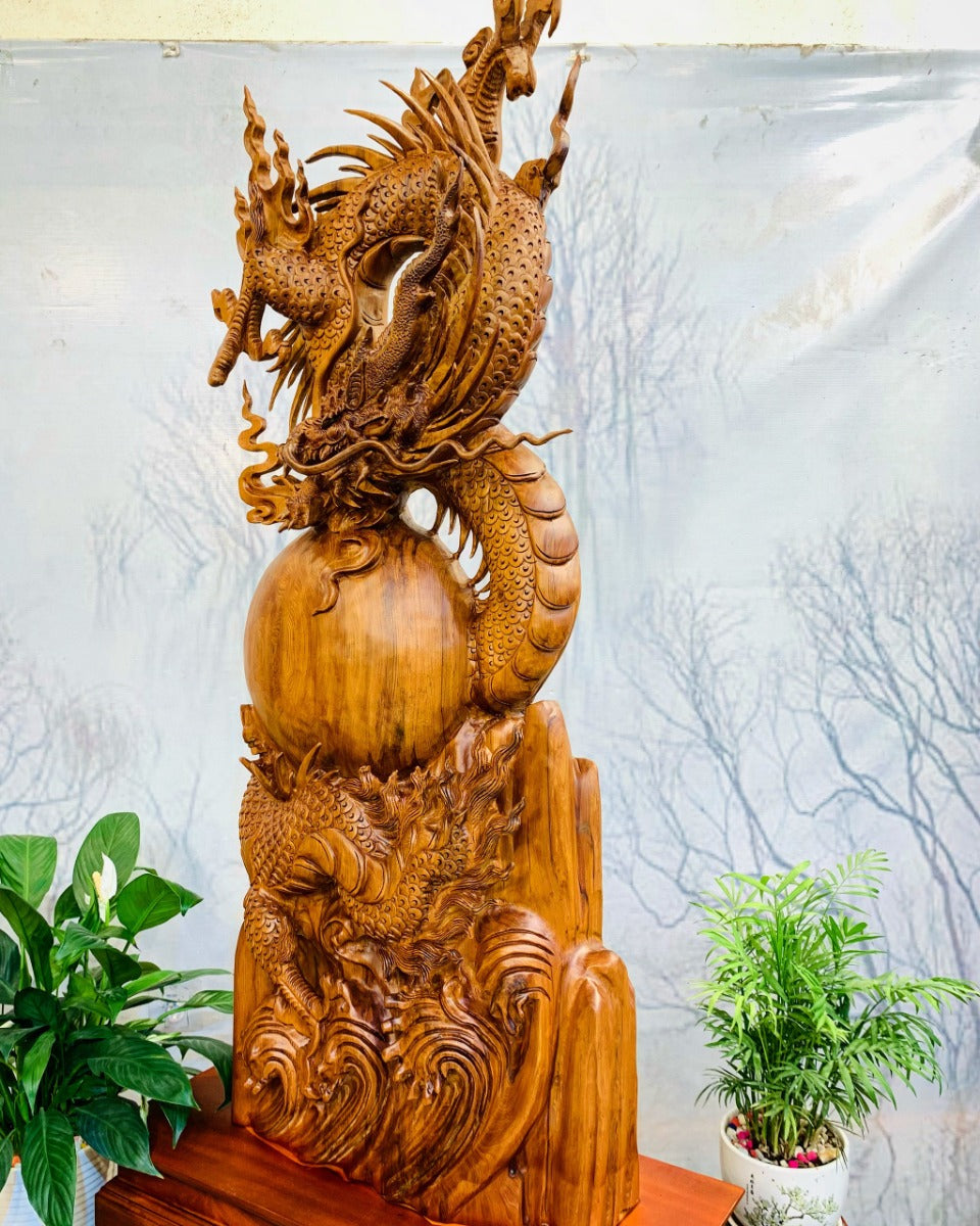 Tượng Rồng - Nhất Long Gỗ Ngọc Am Đỏ