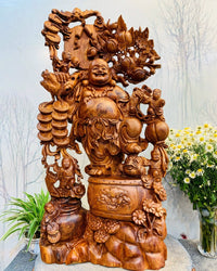 Di Lạc Ngũ Phúc Đứng Chum Tiền Cao 1m