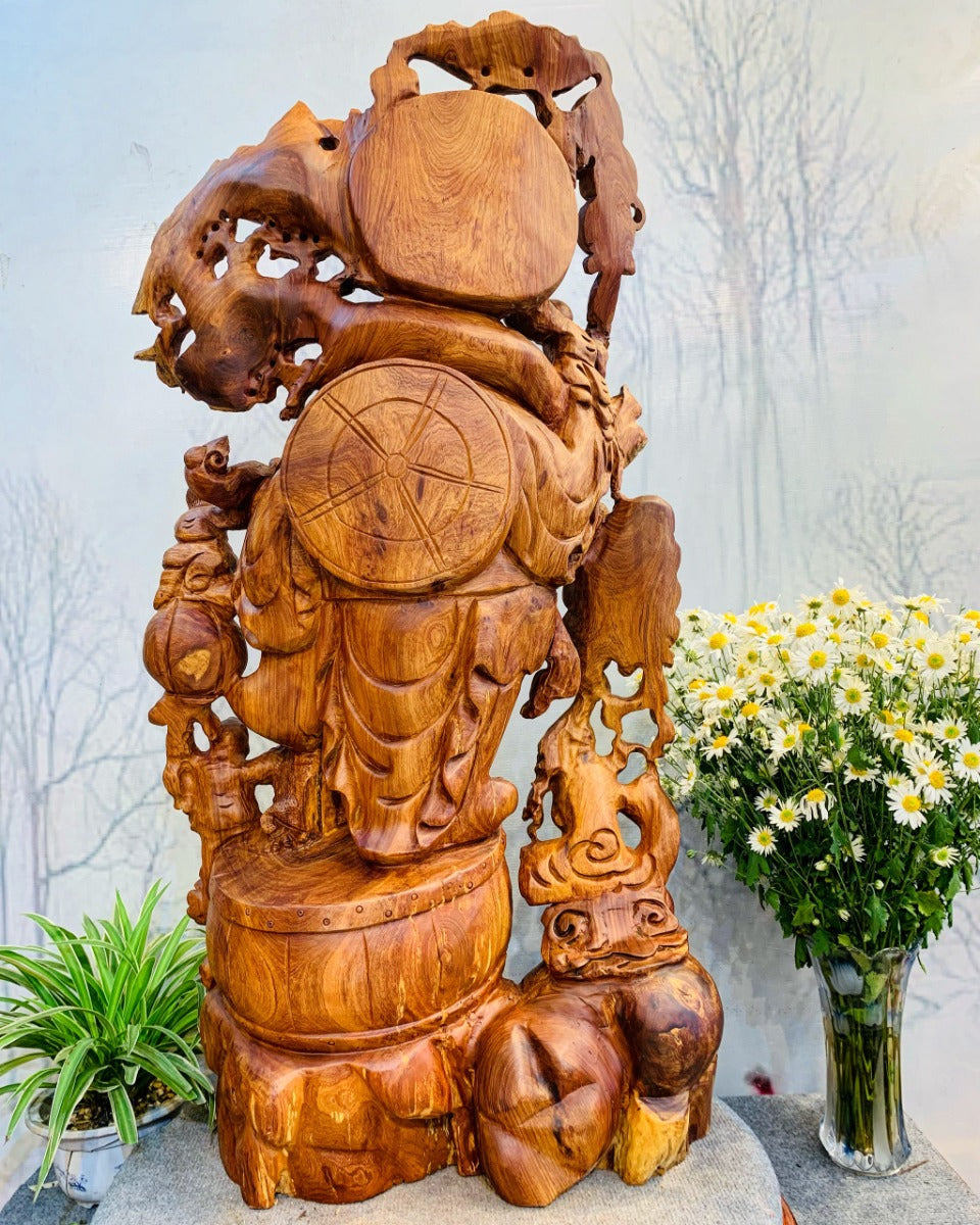 Di Lạc Ngũ Phúc Đứng Chum Tiền Cao 1m