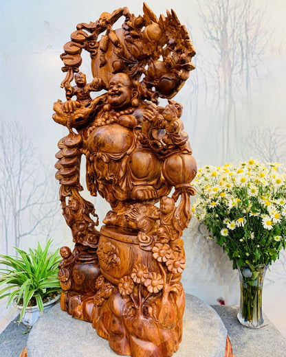 Di Lạc Ngũ Phúc Đứng Chum Tiền Cao 1m
