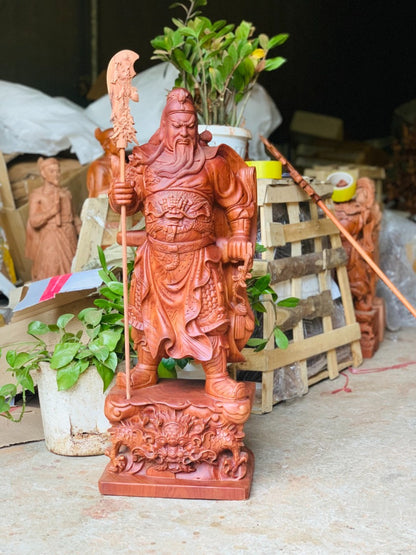 Tượng Quan Công Chống Đao Đứng Đế Đầu Rồng 80