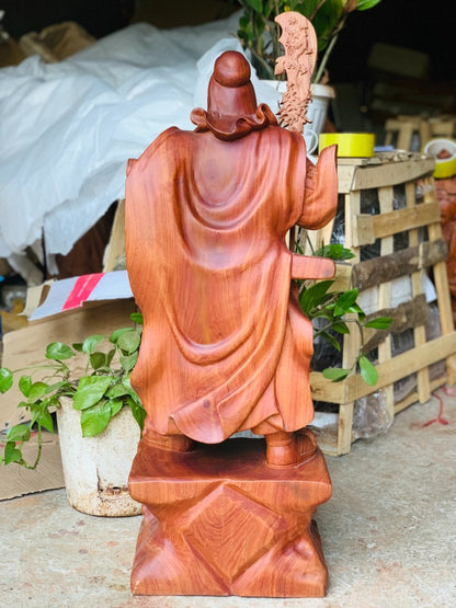 Tượng Quan Công Chống Đao Đứng Đế Đầu Rồng 80