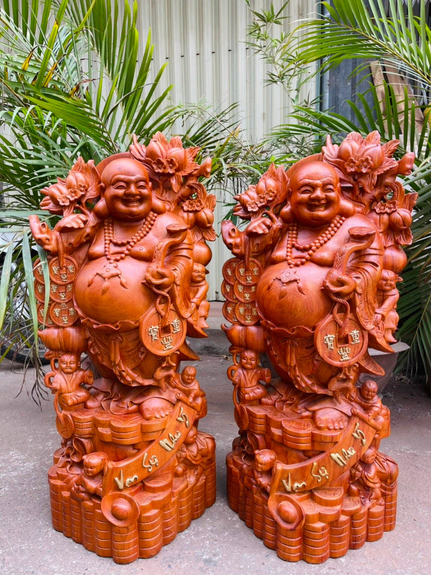 Di Lặc Vạn Sự Như Ý Gánh Đào Cao 80cm