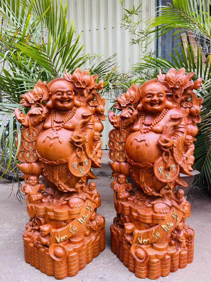 Di Lặc Vạn Sự Như Ý Gánh Đào Cao 80cm