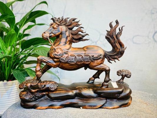 Tượng Nhất Mã Gỗ Để Bàn Làm Việc Cao Cấp