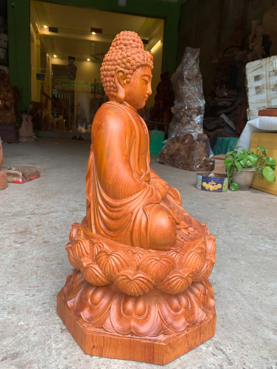 Phật Tổ A Di Đà Giáo Chủ Cõi Tây Phương Cao 30 Gỗ Hương Đá