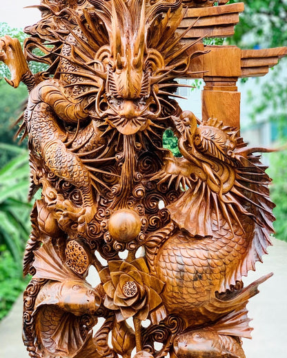 Tượng Cửu Ngư Vượt Vũ Môn  Hóa Rồng