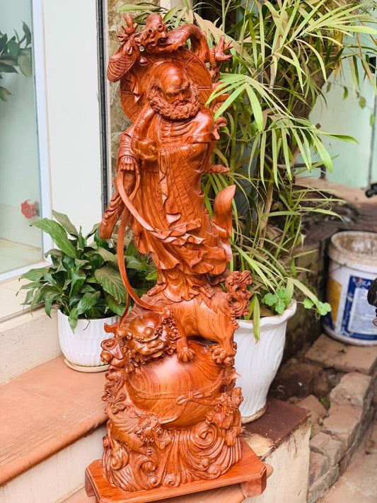 Tượng Bồ Đề Đạt Ma Phục Nghê cao 97cm