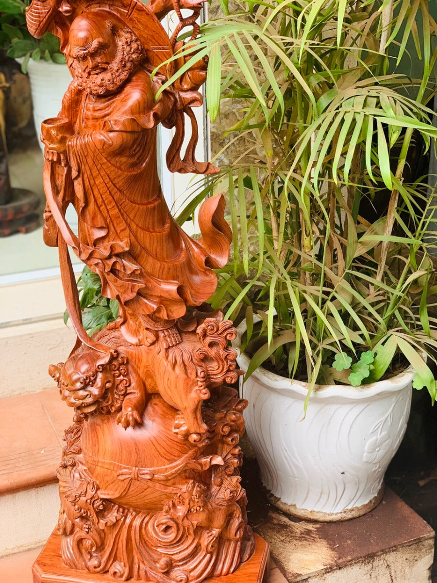 Tượng Bồ Đề Đạt Ma Phục Nghê cao 97cm