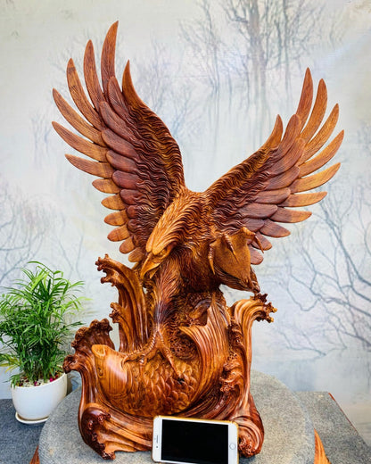 Tượng Phong Thủy Đại Bàng Săn Cá