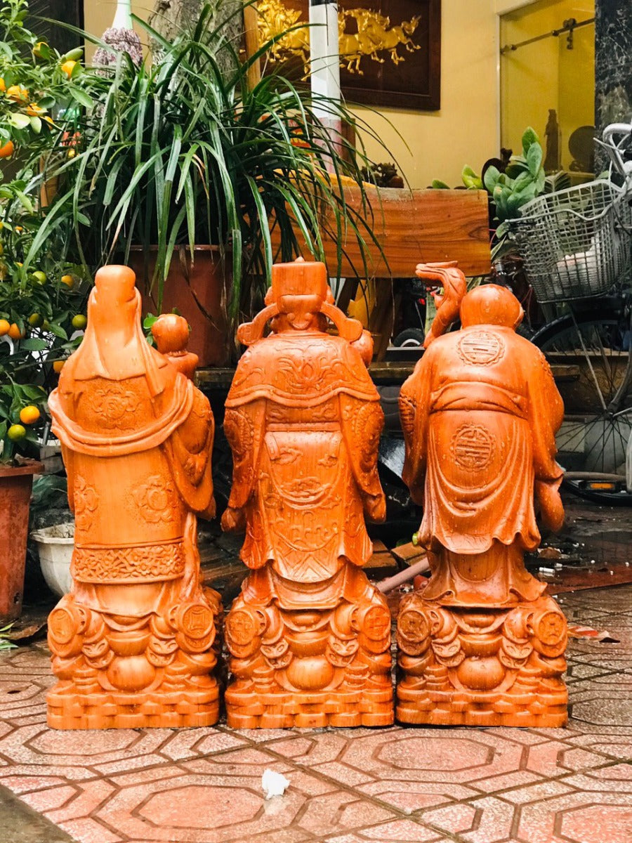 Tam Đa Phúc Lộc Thọ Đứng Thỏi Vàng Cao 60cm