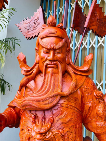 Tượng Quan Công Trấn Ải Thần Thái Uy Nghiêm Cao 1m8