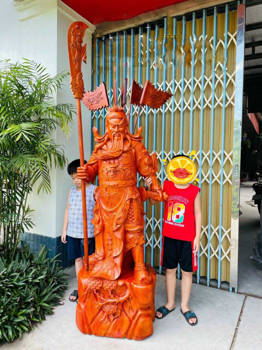 Tượng Quan Công Trấn Ải Thần Thái Uy Nghiêm Cao 1m8