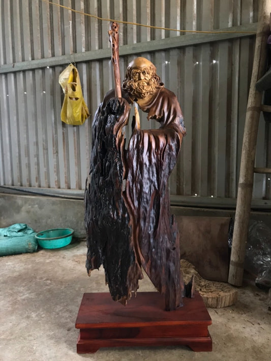 Đạt Ma Tâm Rỗng Gỗ Lũa Dỗi Tự Nhiên Nghệ Thuật