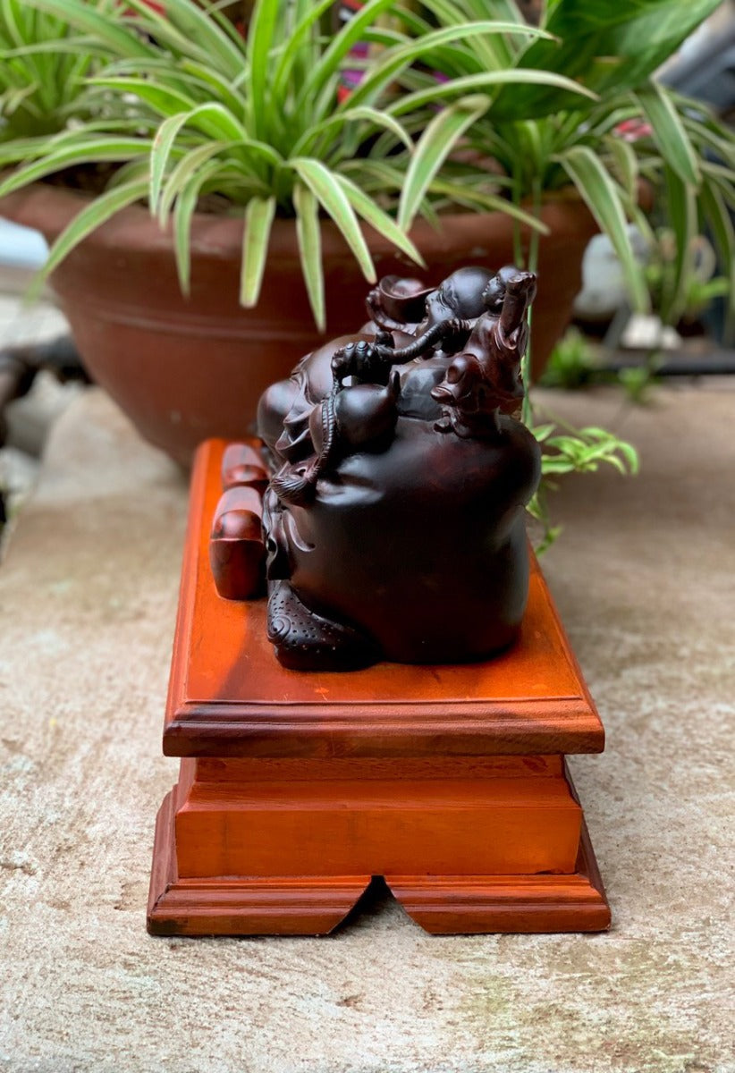 Cụ Di Lặc Ngồi Bao Tiền Hai Tiểu Đồng