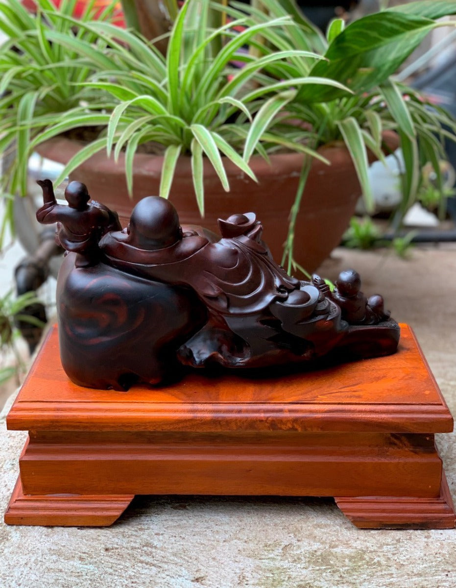 Cụ Di Lặc Ngồi Bao Tiền Hai Tiểu Đồng