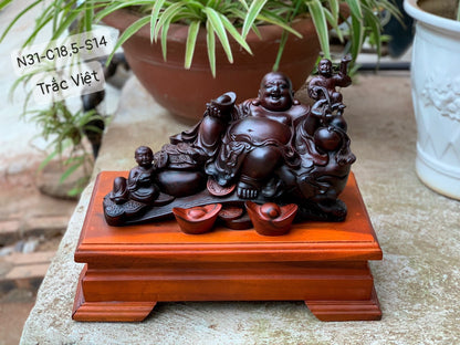 Cụ Di Lặc Ngồi Bao Tiền Hai Tiểu Đồng