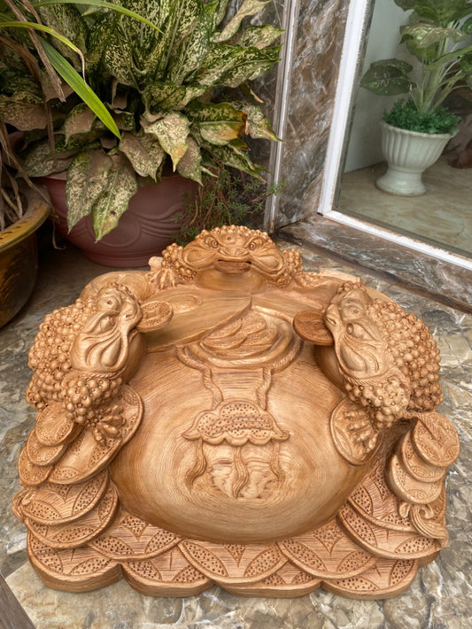 Tam Cóc Canh Chum Tiền Tài Lộc Gỗ Ngọc Am Liền