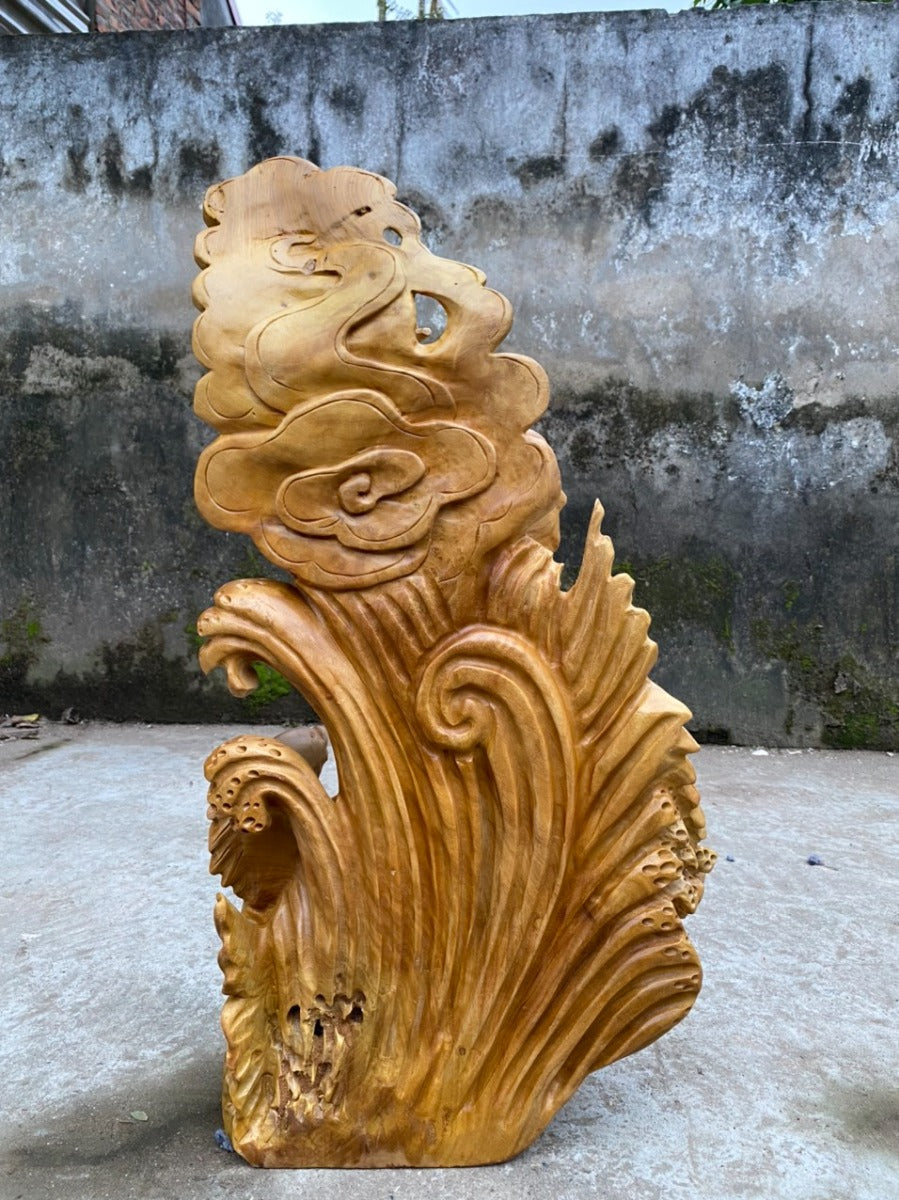 Cá Chép Vượt Vũ Môn Hoá Rồng Gỗ Xá Xị