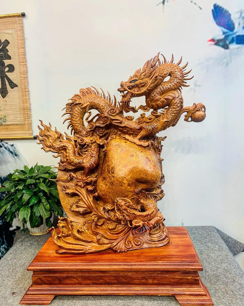 Tượng Linh Vật Rồng Mẫu Tử Độc Lạ Nu Hương