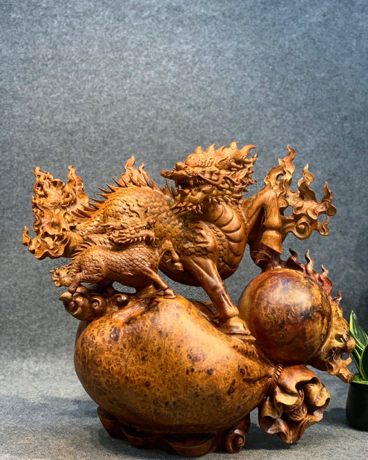 Tượng Song Lân Đứng Bao Tiền Nu Hương Đẳng Cấp