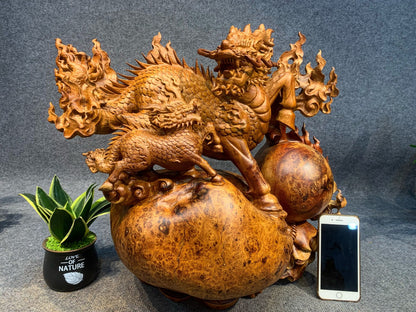 Tượng Song Lân Đứng Bao Tiền Nu Hương Đẳng Cấp