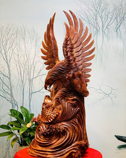 Đại Bàng Cắp Cá  Gỗ Hương Ta