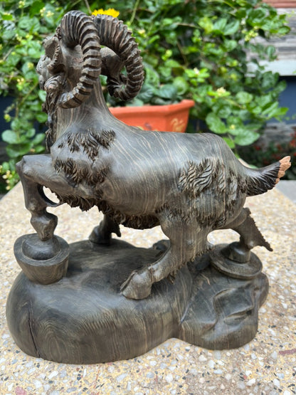 Nhất Dương Đứng Bao Tiền Gỗ Mun Hoa