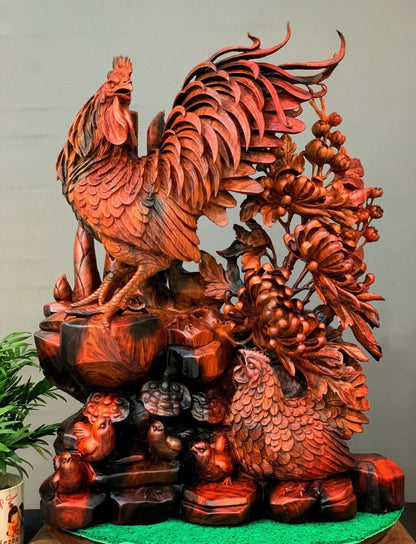 Gia đình gà gỗ trắc cao cấp