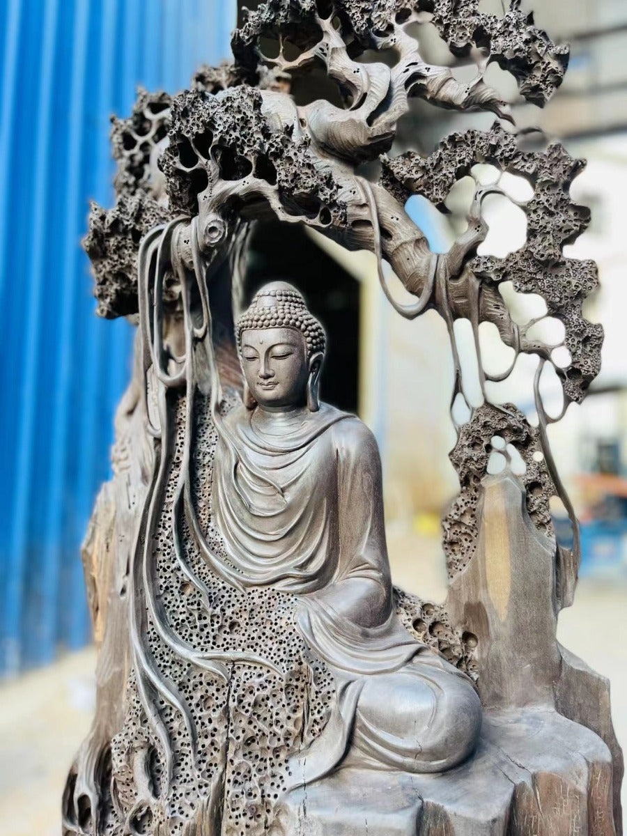 Tác Phẩm Mỹ Nghệ Nhất Tâm Bái Phật Gỗ Âm Trầm