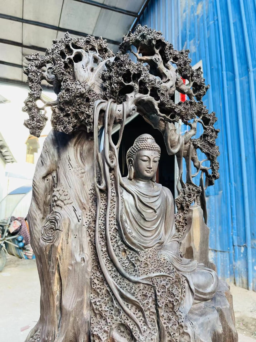 Tác Phẩm Mỹ Nghệ Nhất Tâm Bái Phật Gỗ Âm Trầm