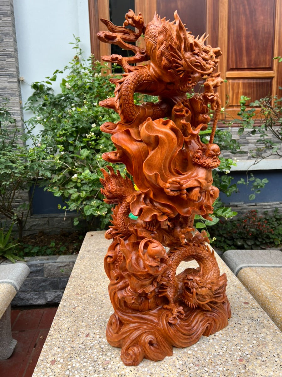 Bồ Đề Đạt Ma Song Long Cao 80cm
