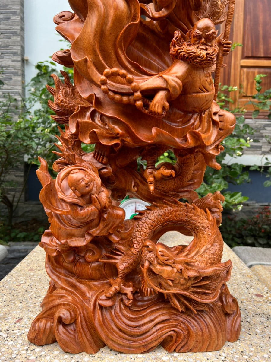 Bồ Đề Đạt Ma Song Long Cao 80cm