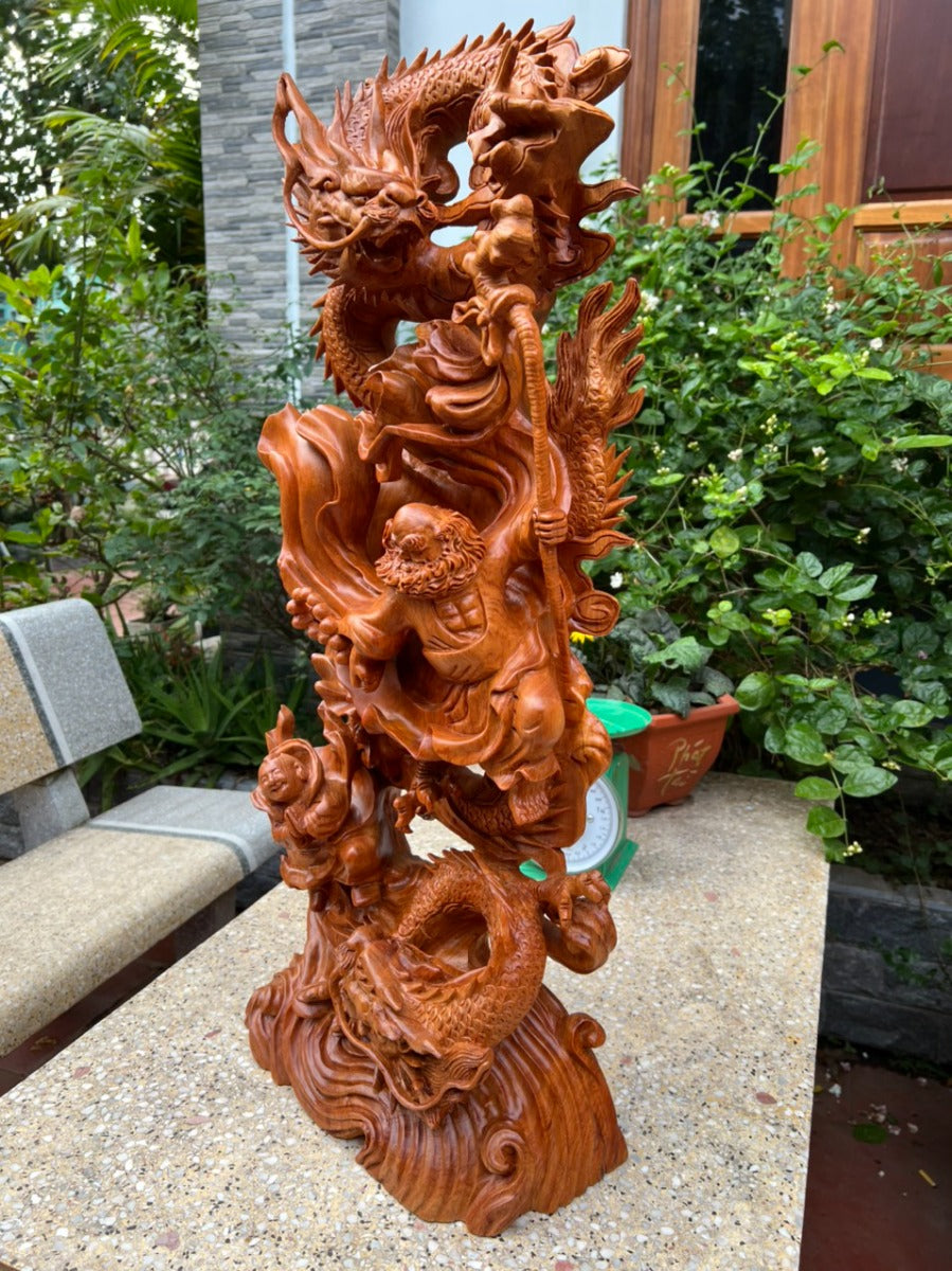 Bồ Đề Đạt Ma Song Long Cao 80cm