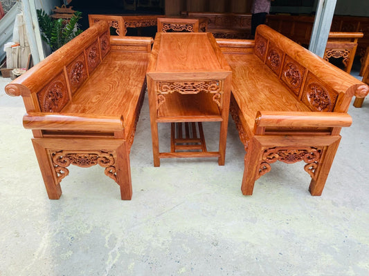 Bộ Trường Kỷ Tứ Quý Gỗ Hương Đá