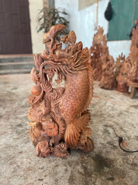 Cá Chép Vượt Vũ Môn Hoá Rồng Gỗ Hương Ta