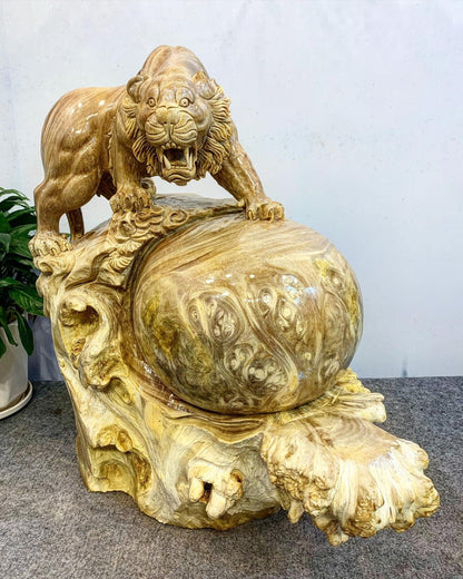 Tượng Mãnh Hổ Săn Mồi Gỗ Nu Ngọc Nghiến