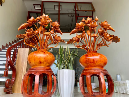 Chum Hoa Sen  25 Cành  Gỗ Hương