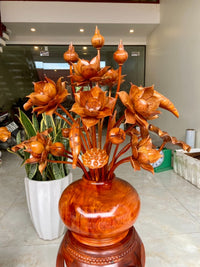Chum Hoa Sen  25 Cành  Gỗ Hương