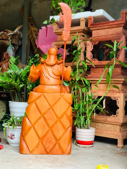 Tượng Quan Công - Quan Vân Trường Ngồi Đọc Sách Cao 80