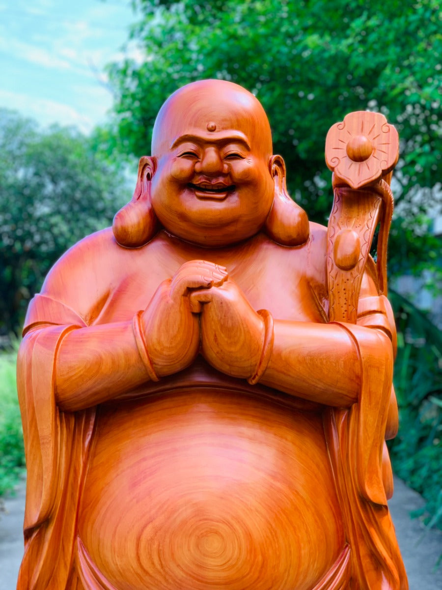 Tượng Phật Di Lặc Chúc Phúc - Gỗ Hương Đỏ Cao 178cm
