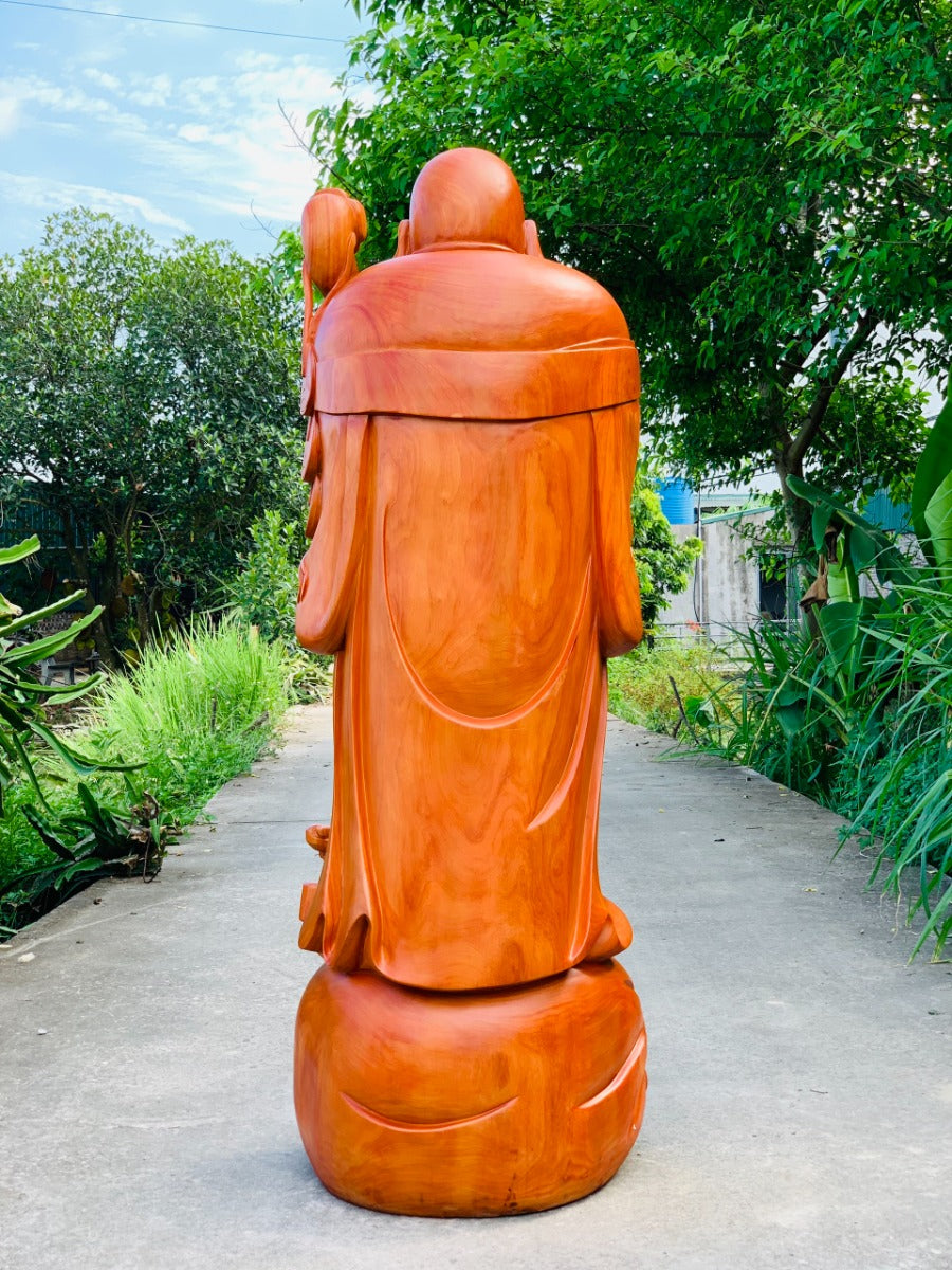 Tượng Phật Di Lặc Chúc Phúc - Gỗ Hương Đỏ Cao 178cm