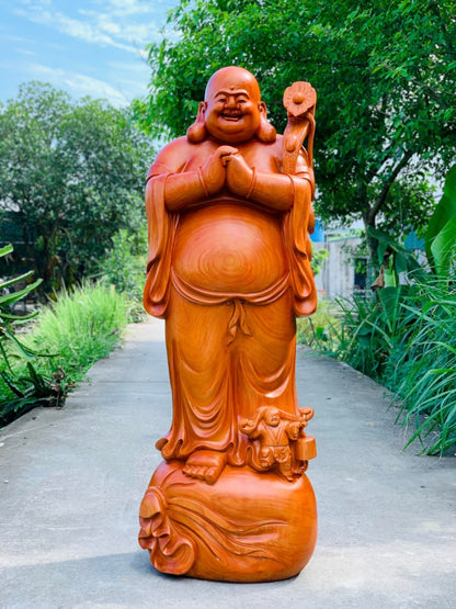 Tượng Phật Di Lặc Chúc Phúc - Gỗ Hương Đỏ Cao 178cm