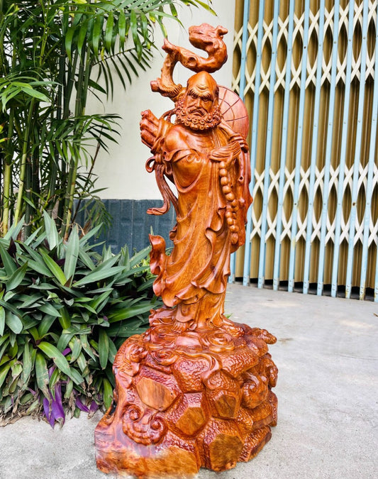 Tượng Đạt Ma Sư Tổ - Gỗ Hương Ta Cao 70cm