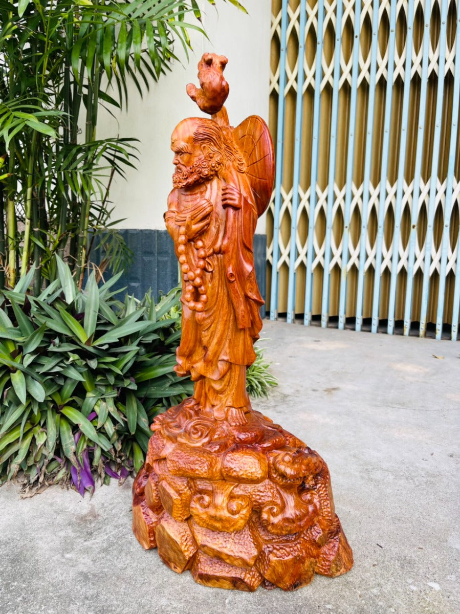 Tượng Đạt Ma Sư Tổ - Gỗ Hương Ta Cao 70cm