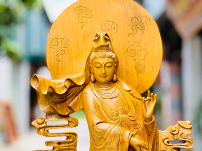 Tượng Nam Hải Quan Âm - Gỗ Cẩm Vàng