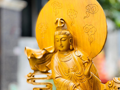 Tượng Nam Hải Quan Âm - Gỗ Cẩm Vàng