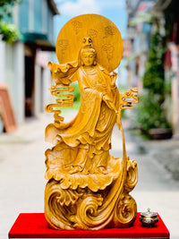 Tượng Nam Hải Quan Âm - Gỗ Cẩm Vàng